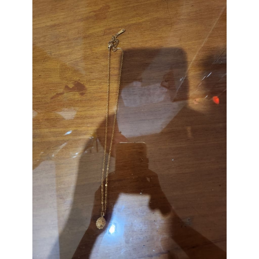 Kalung dan liontin emas muda