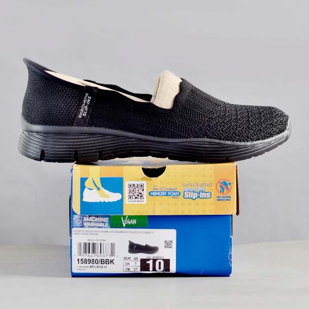 SKECHERS size 40 /27 cm - Seager Believe it - Retail 1.2 JT - Women's Slipon Full Black