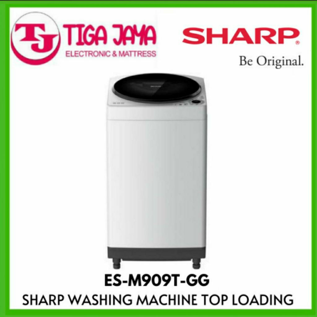 SHARP ES-M909T-GG MESIN CUCI TOP LOAD 9 KG//M909T