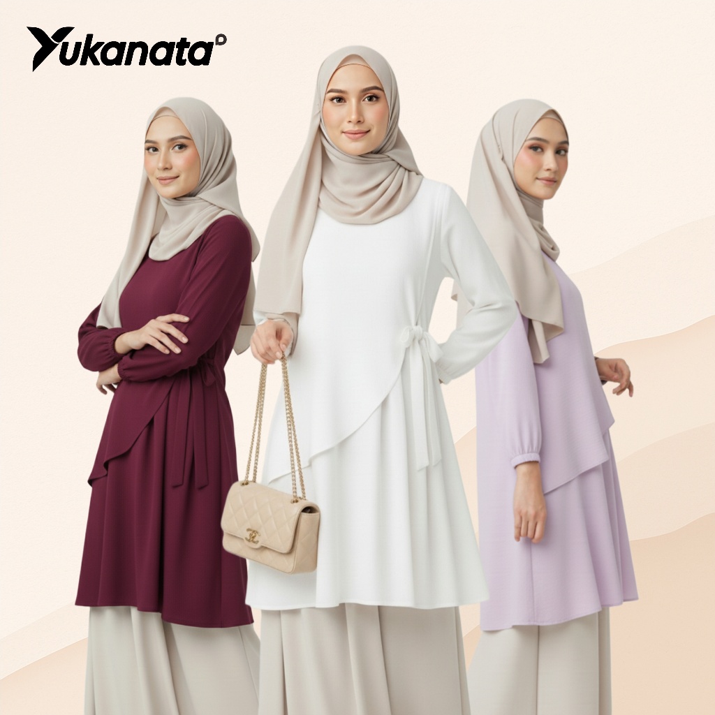 Tunik Wanita Cantik Rekomended Elegan Daily Dewasa Lebaran Remaja OOTD Kondangan Flowly Nyaman Model