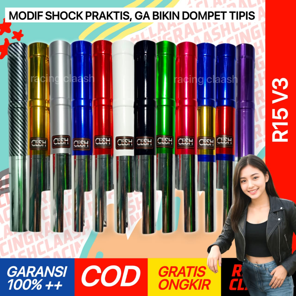 Racing Claash Cover Shock Depan R15 V3 Cover Shockbreaker Sok Shok Skok R15 V3 Old SC