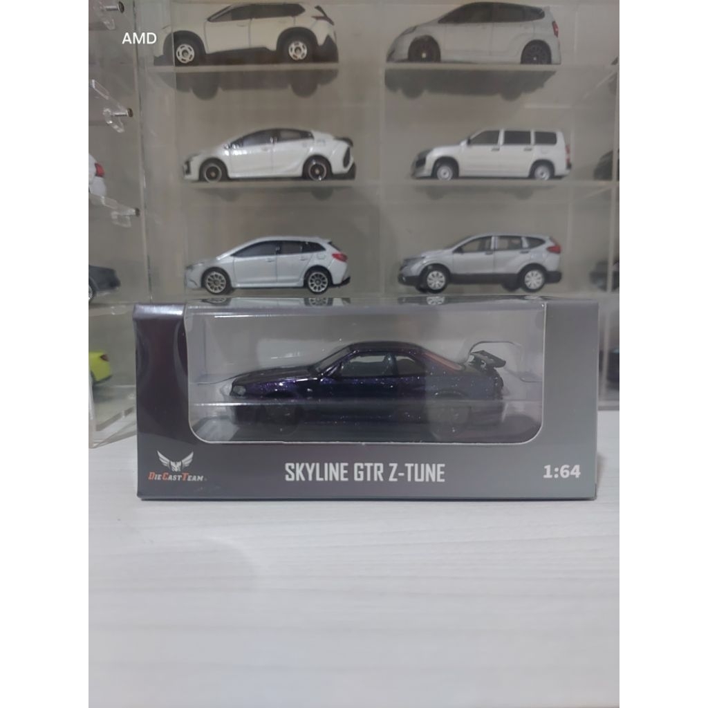 Dct nissan skyline r34 z tune purple diecast nissan skyline r34 skala 64