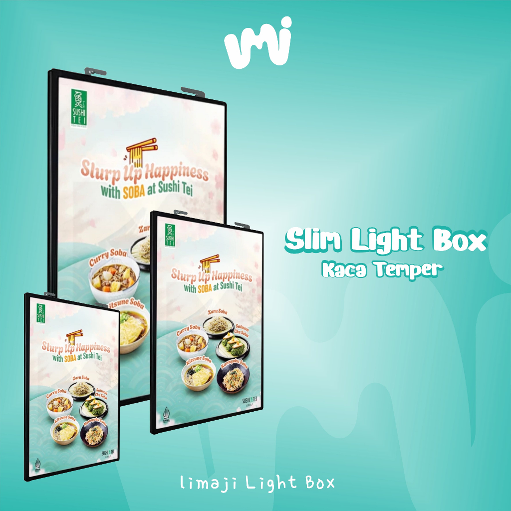 Slim Light Box Tempered, Ultra Thin Light Box LED Frame Advertising Portable Tempered slim light box