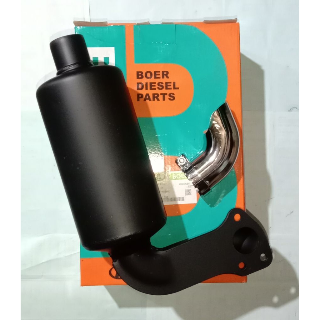 RD85 knalpot hitam+corong untuk mesin diesel KUBOTA