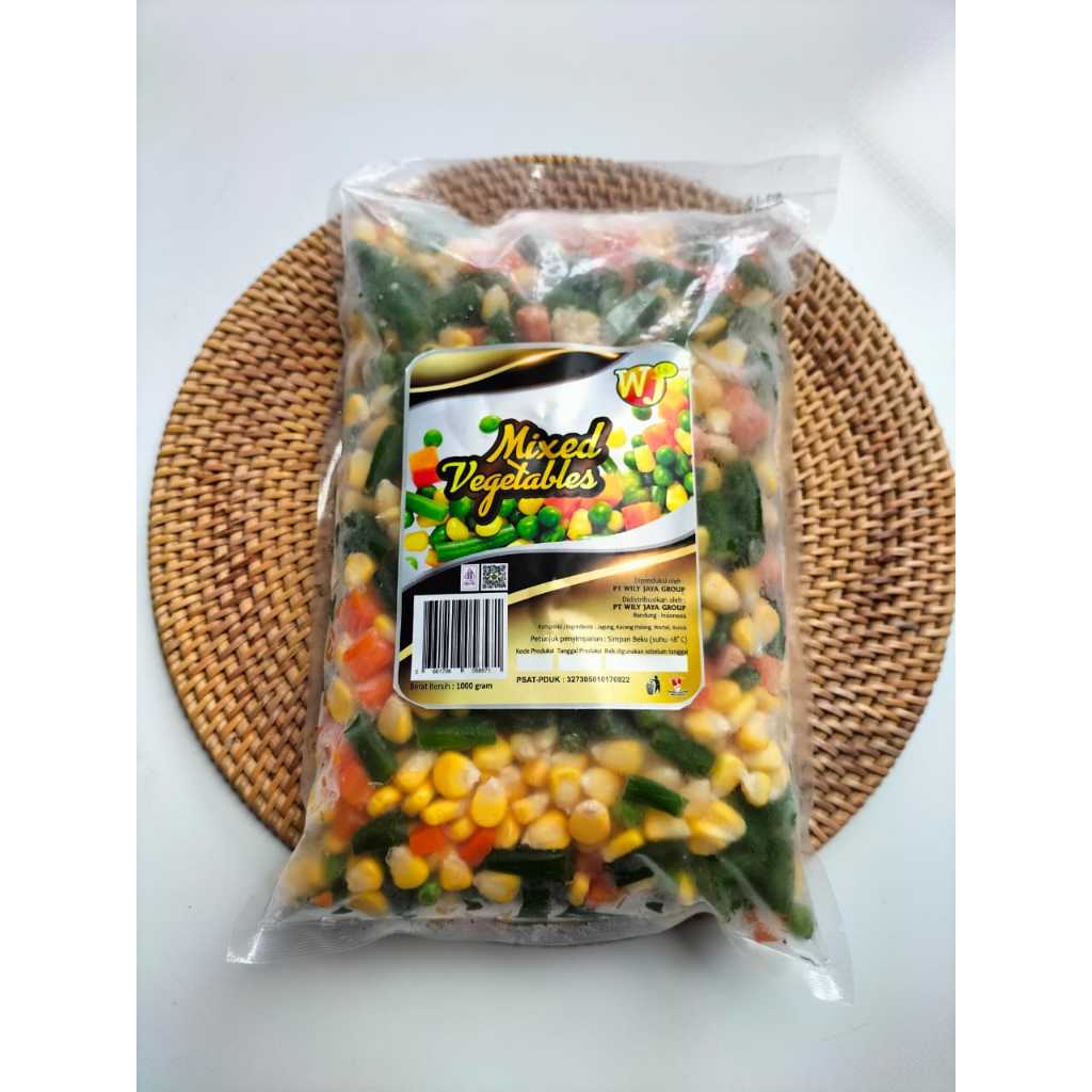 WJ Mixed Vegetables 1KG Frozen Halal Berkualitas Fresh