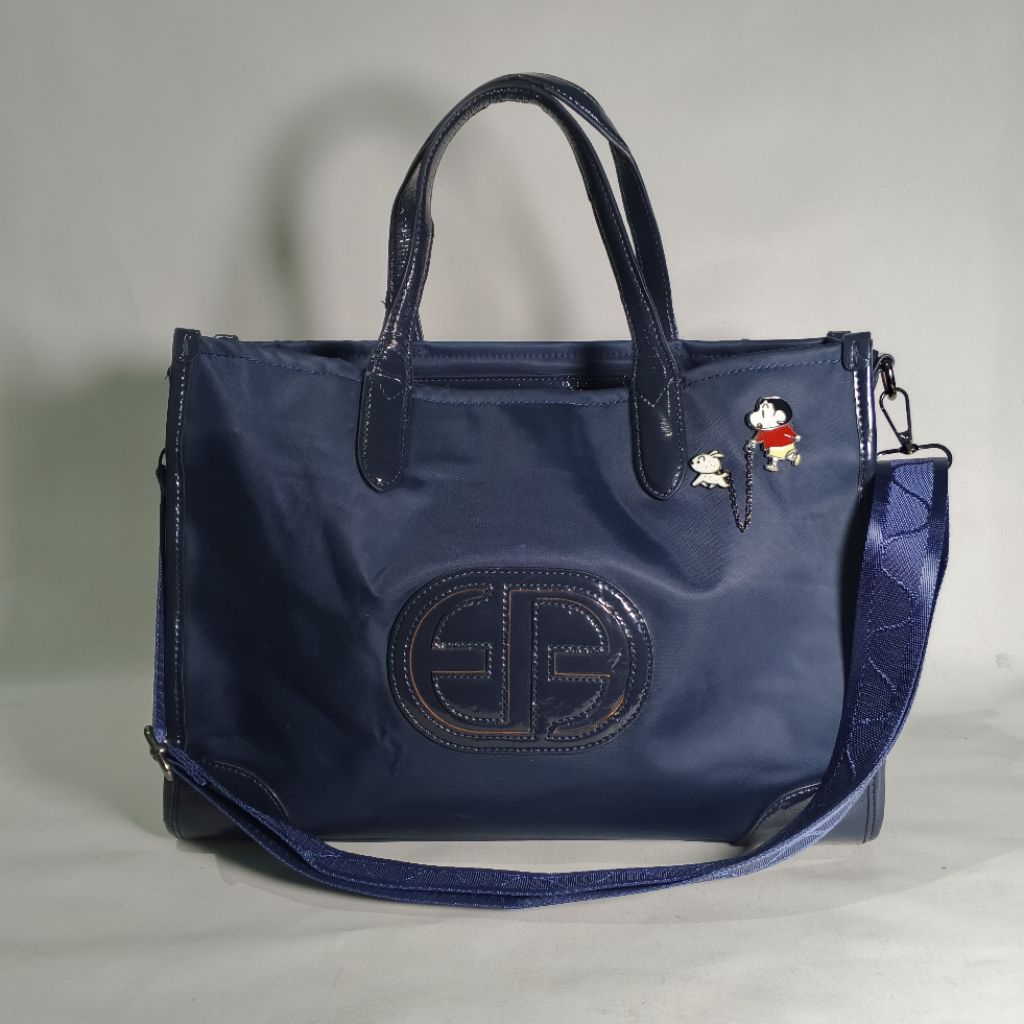 Tas Selempang Wanita Esquire Navy Nylon Tote Sling Bag