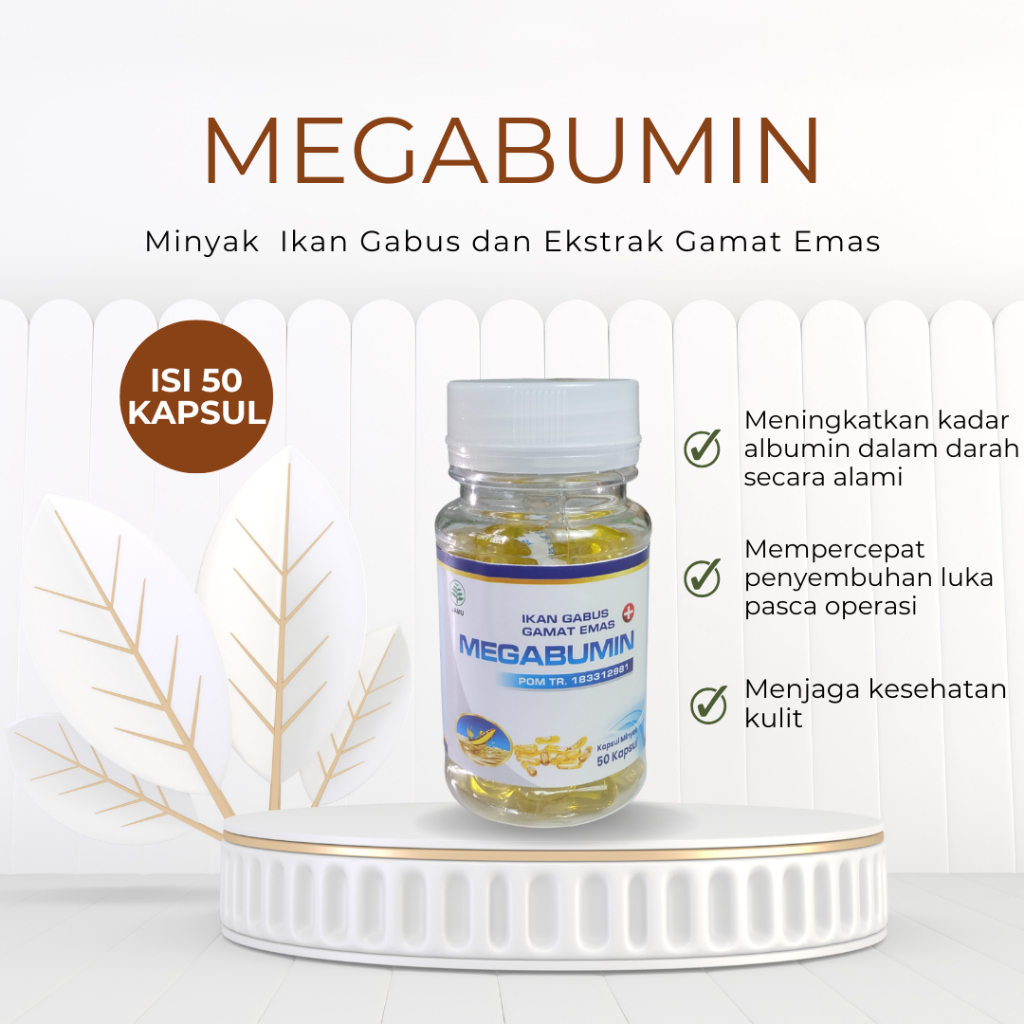 Megabumin Kapsul Minyak Ikan Gabus Gamat 50 kapsul