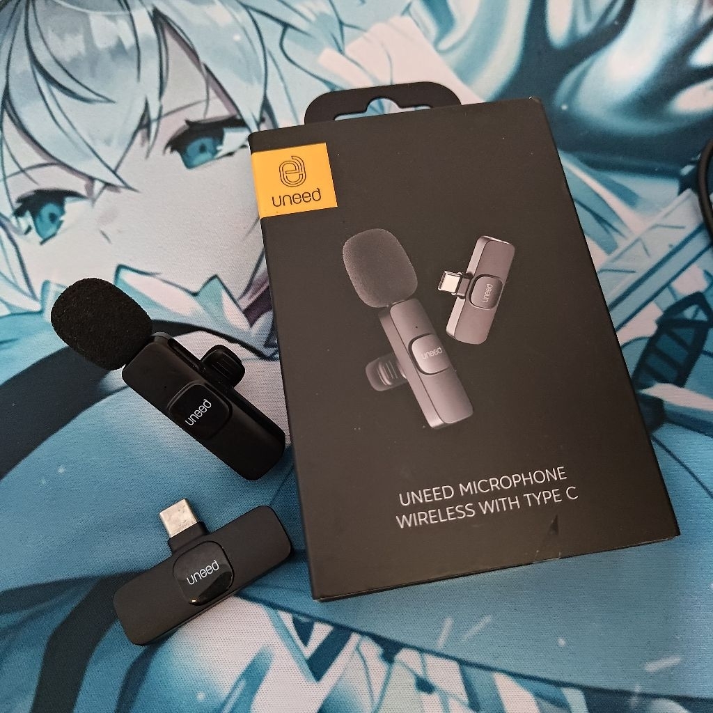 mic wireless microphone type C untuk content creator uneed