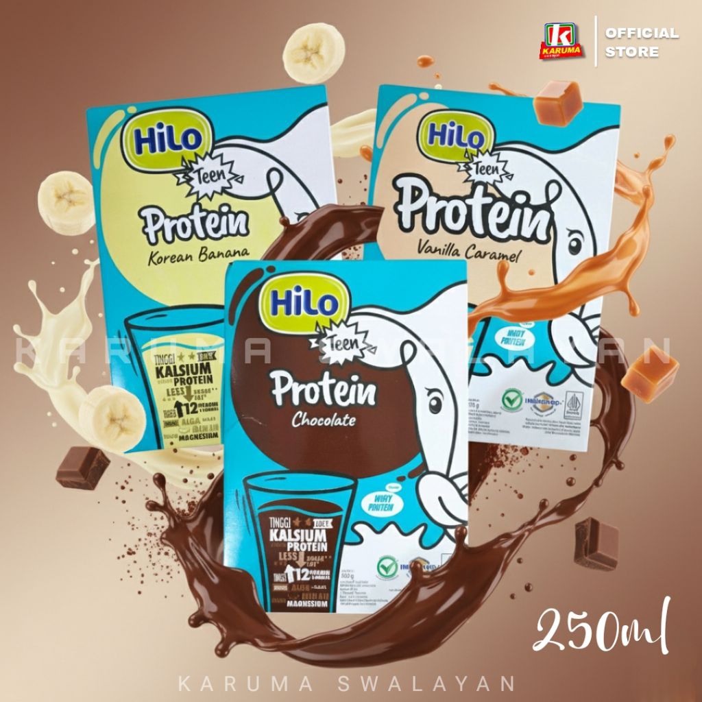 Hilo Teen 250gr, Susu Hilo Teen 250gr Chocolate Vanila Caremal Yougurt Bananna