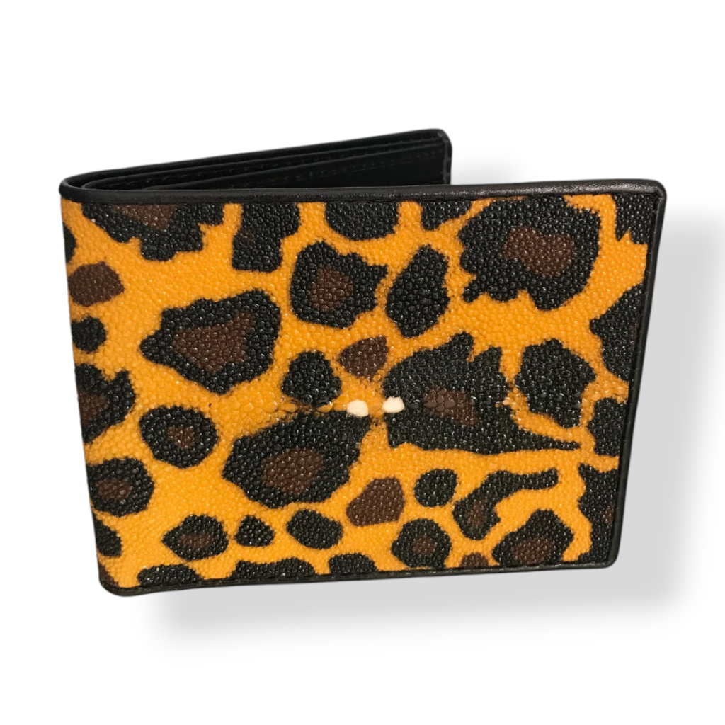 Pariradja Dompet Pria Kulit Ikan Pari Motif Leopard Macan Tutul | Dompet Kulit Ikan Pari Asli