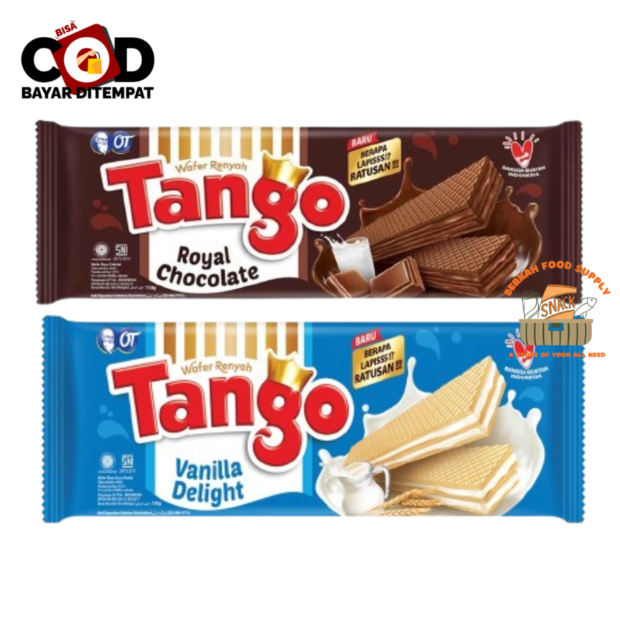 [ BERKAH ] Tanggo Wafer Vanila Delight 100gr Royal Chocolate Long Waffer Renyah Cokelat Snack Cemila
