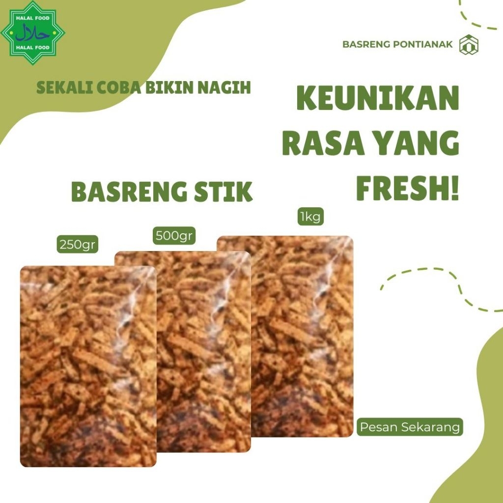 BASRENG STIK PONTIANAK / SOTONG GORENG PEDAS TIGA PUTRA
