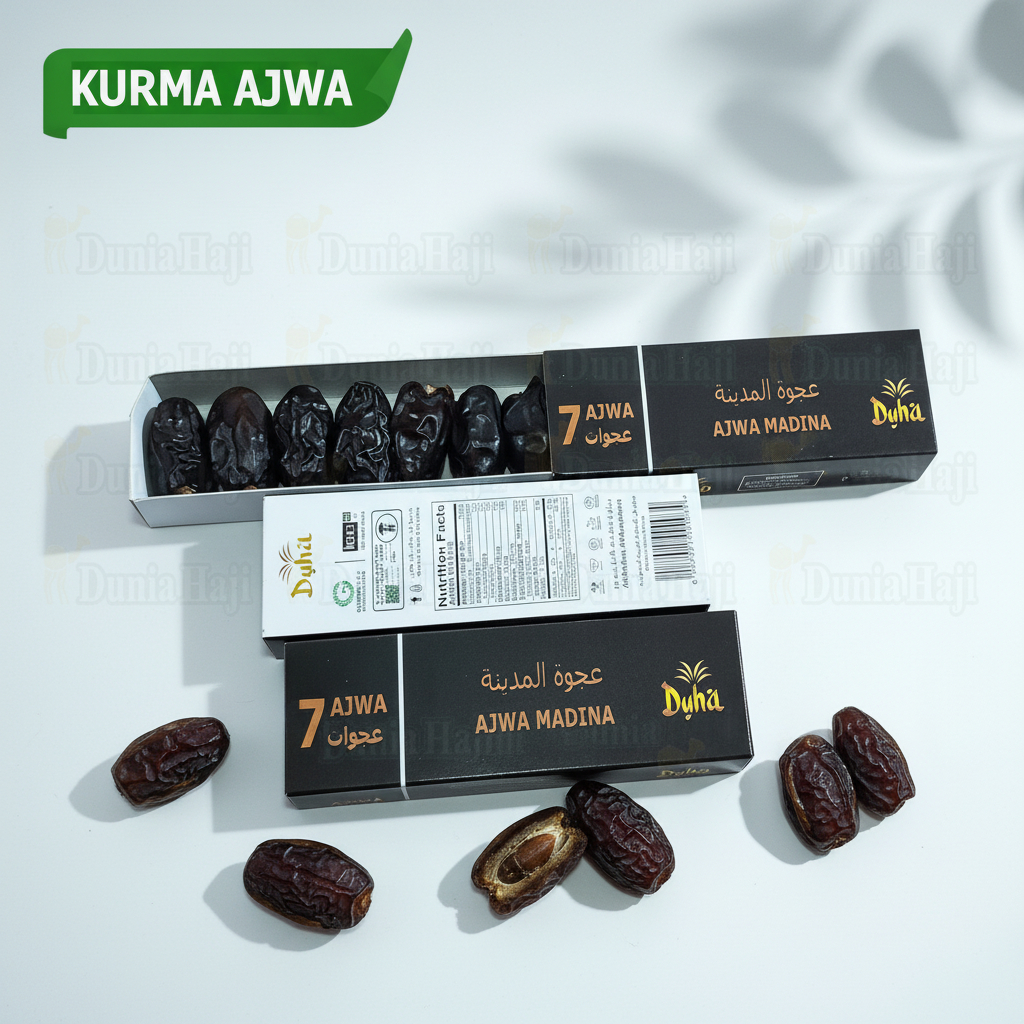 kurma ajwa seven 7 asli 100% original saudi / kurma ajwa nabi madinah premium duha dates oleh oleh h