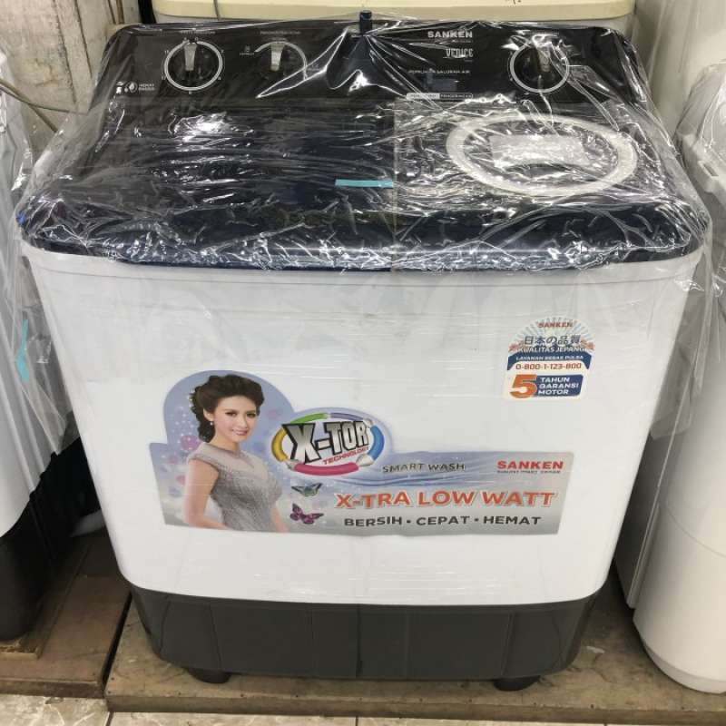Sanken Mesin Cuci 2 Tabung 9KG TW-933BU / 9 KG TW933BU / TW 933 BU