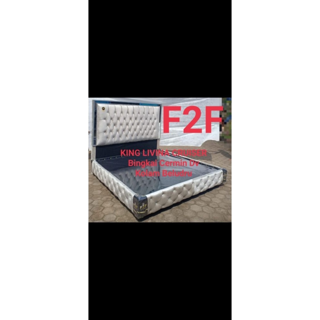 Divan sandaran 1 set . tanpa kasur 180 dan 160 bludru mewah dengan aksen cermin