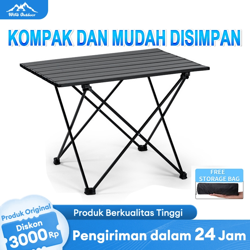 WTHB Outdoor Meja Lipat Outdoor Aluminium Meja Lipat Camping Meja Lipat Portable Meja lipat multifun