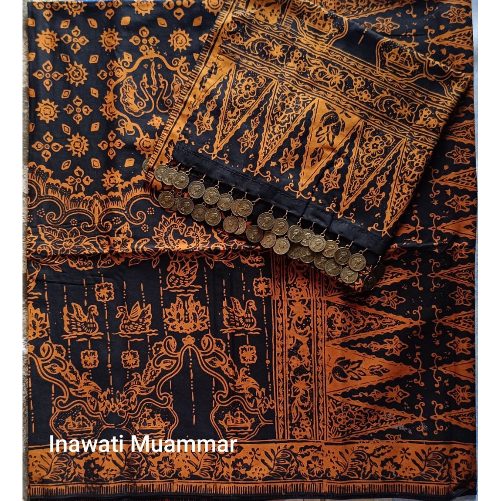 Kain  Jambi salendang ronce koin bakar