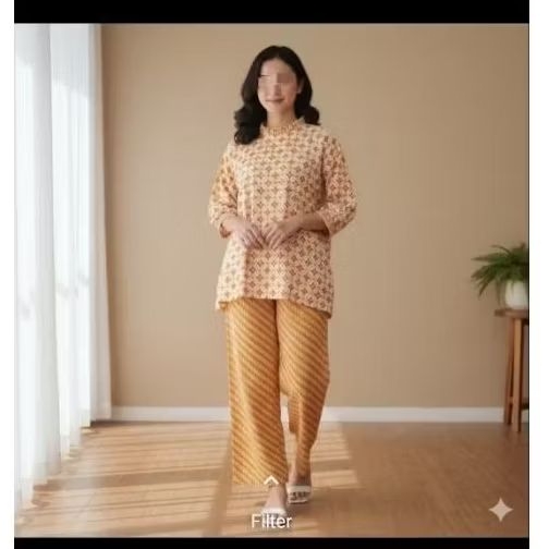 one set batik celana panjang