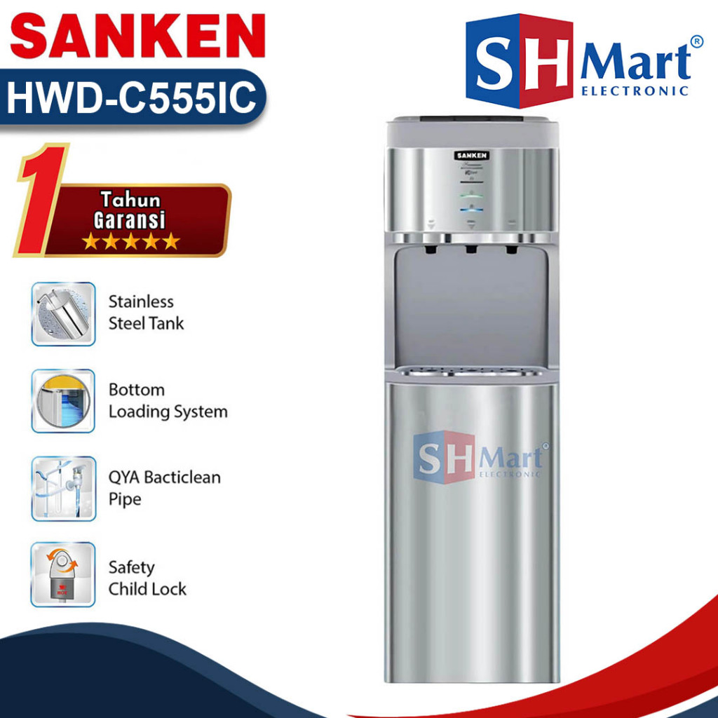 DISPENSER GALON BAWAH SANKEN HWD-555IC LOW WATT GARANSI RESMI (MEDAN)