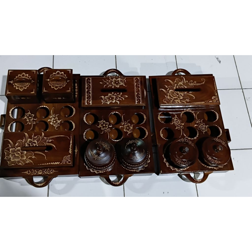 Tempat Aqua gelas set Toples dan Tempat tisu