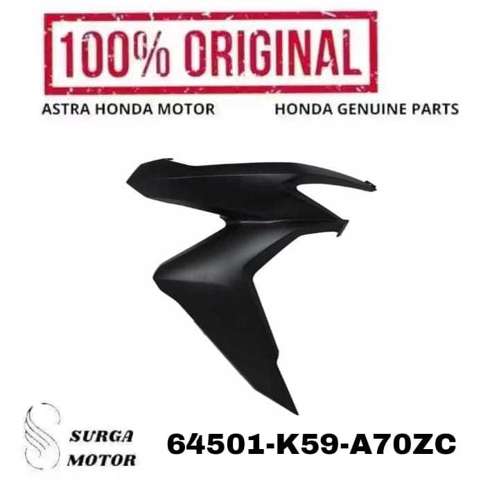 Cover Depan Kanan Hitam Doff Dop Matte Motor Honda Vario 150 eSP K59J 2018 2019 2020 2021 2022 64501