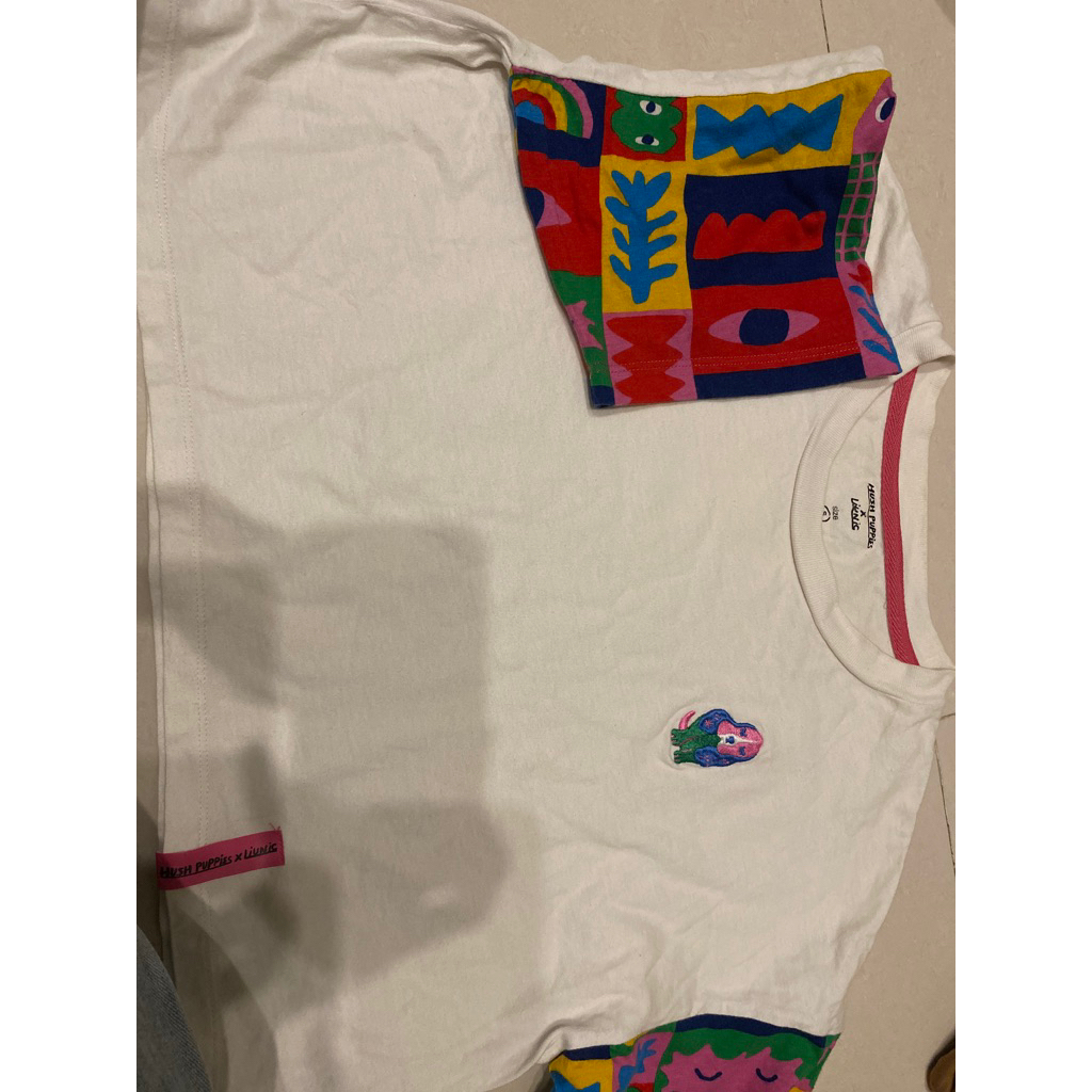 preloved kaos crop hush puppies x liunic