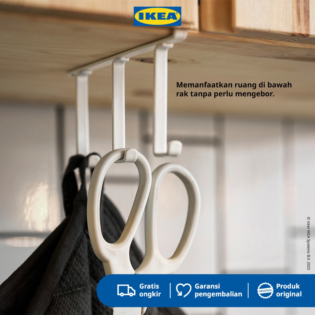 IKEA PALYCKE Rak Pengait Dengan Klip Serbaguna