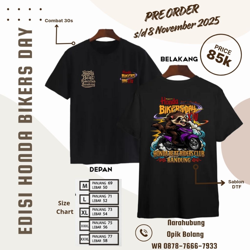 Tshirt HBRC edisi Honda Bikers Day Garut