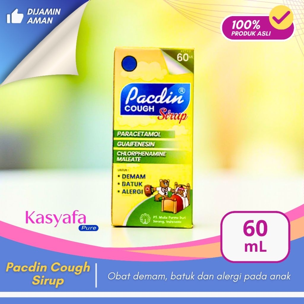 Pacdin Cough Sirup 60ml - Obat Batuk Demam Alergi Anak