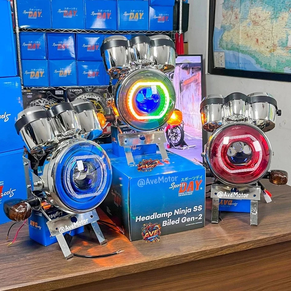 PAKET LAMPU BILED NINJA SATU SET SPIDOMETER SET KUPINGAN NINJA PAKET LAMPU DEPAN NINJA SS R