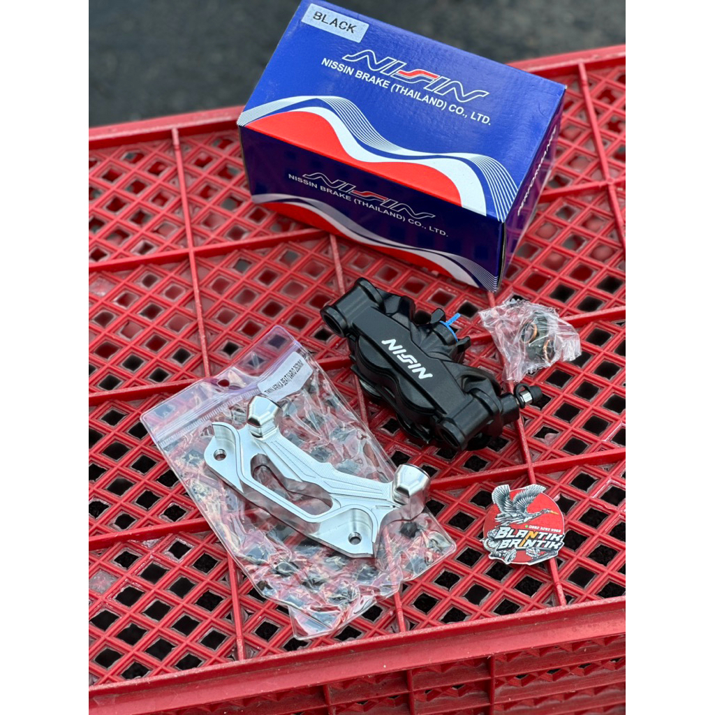 Breket Kaliper 4P PITCH 100 VARIO - Breket Twin Africa 4 Piston P100 Front Vario Beat Scoopy Uk Disc