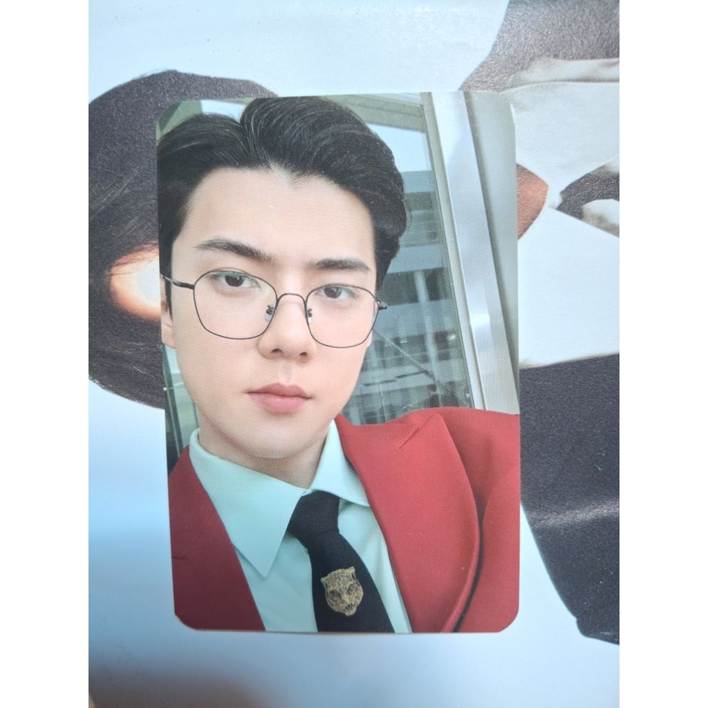 PC SEHUN EXO JAS MERAH OFFICIAL PHOTOCARD