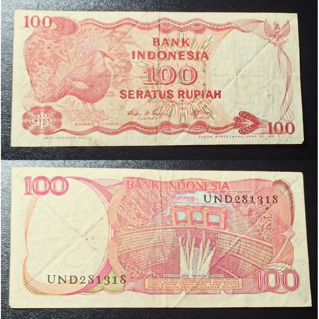 uang kuno Indonesia 100 rp tahun 1984