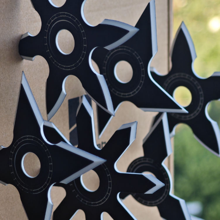 Shuriken Ninja Fidget Dekoratif Bintang Ninja Mainan Estetik PLA Plus Premium