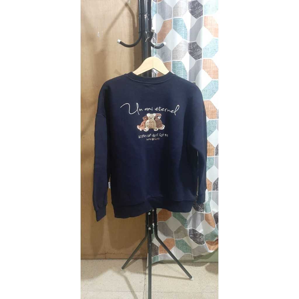 Boxy Ambler CN-CrewNeck Brand Ambler Unisex Warna Navy