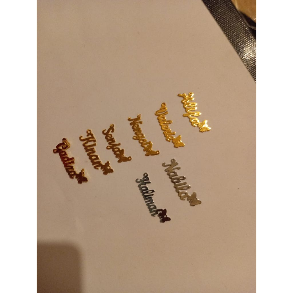 Liontin nama lapis Emas 24k Anti Karat