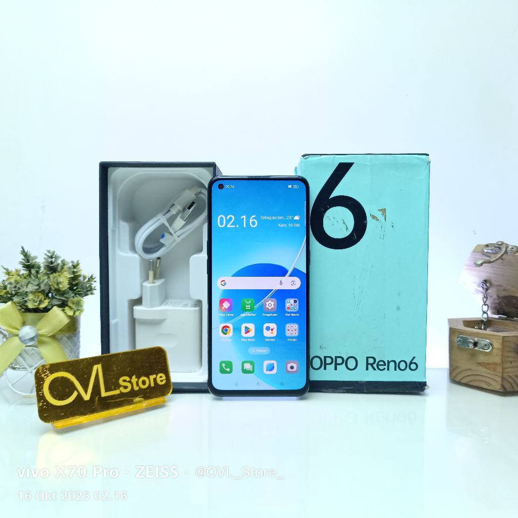 Oppo Reno 6 RAM 8/128 GB HP Second Original Bergaransi