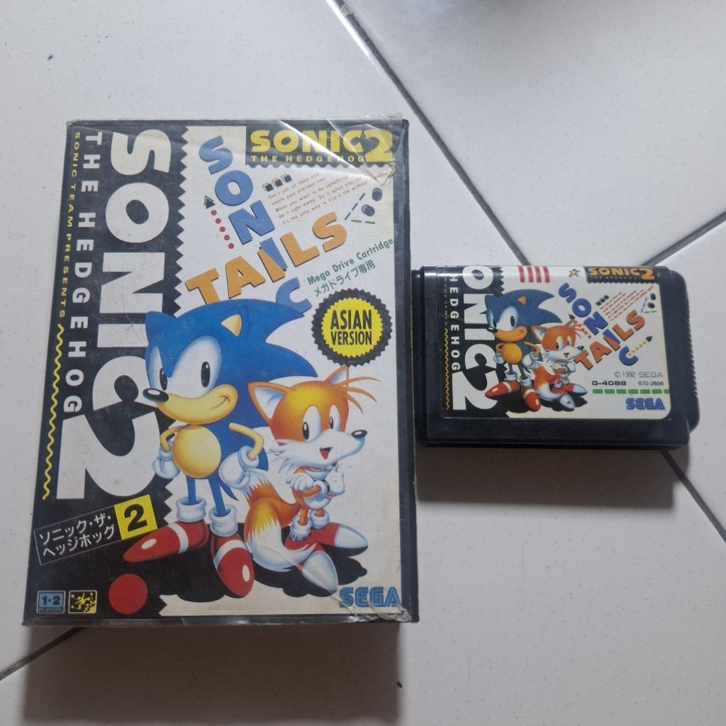 Kaset Sega Sonic The Hedgehog 2 Second Original