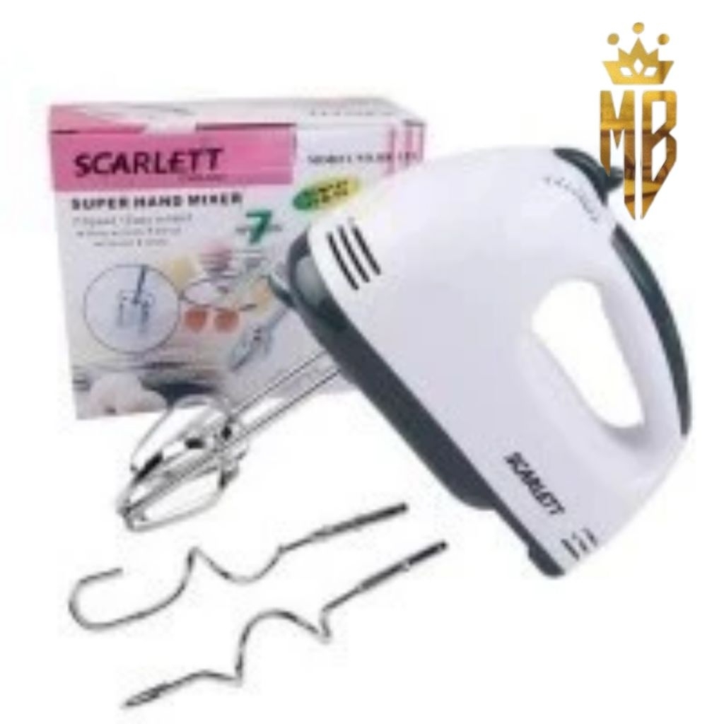 [ BESAR ] MIXER LISTRIK SCARLET SUPER HAND MIXER PENGOCOK TELUR PENGADUK ADONAN PENGADUK ADONAN KUE 