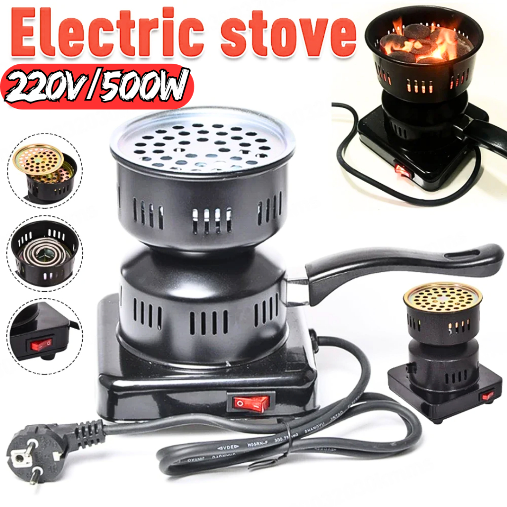 JZ Kompor Listrik Mini Pemanas Arang Hookah BBQ Charcoal Burner 500W - ZD-A016