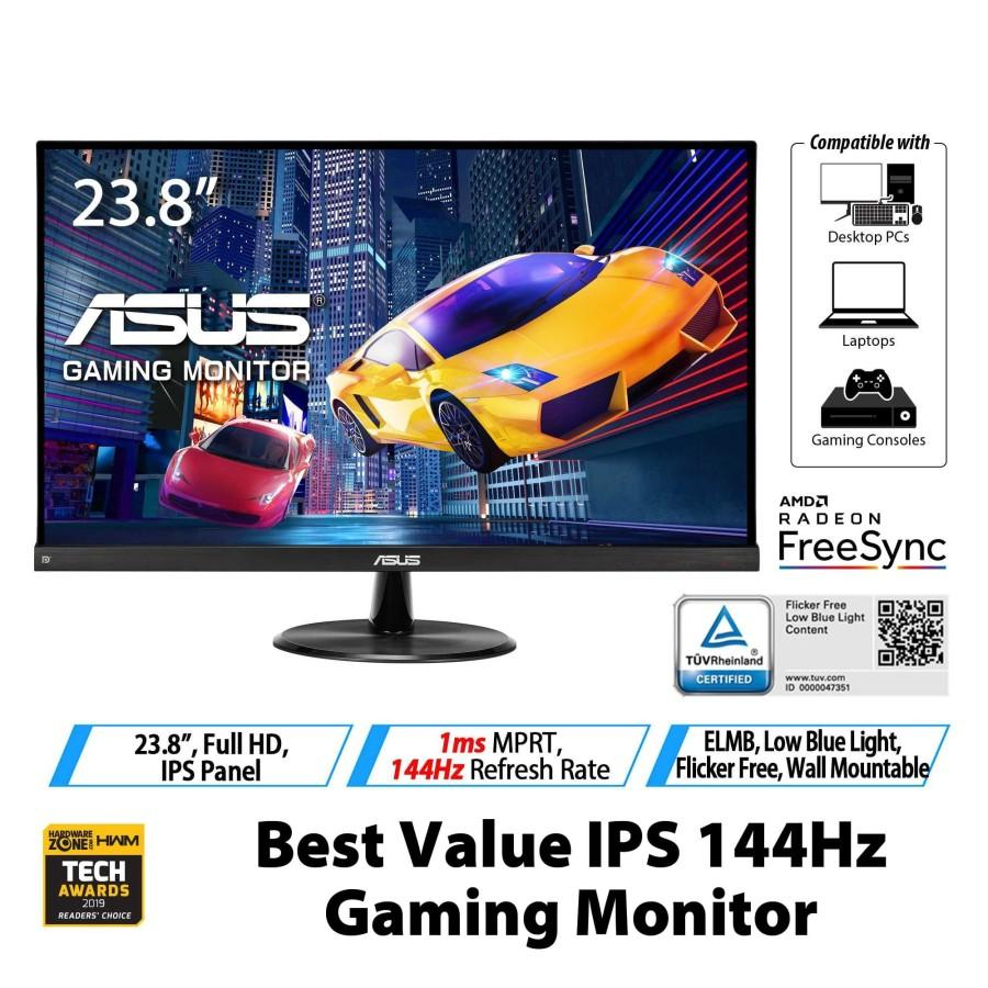 Monitor LCD Gaming Asus VP249QGR 24" IPS 1ms Free Sync Monitor Second Bekas Normal