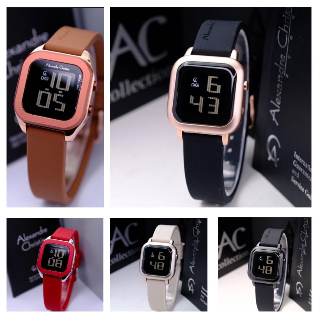 Jam tangan digital wanita Alexandre Christie AC 9392 / AC9392 /  AC 9393 / / AC 9496
