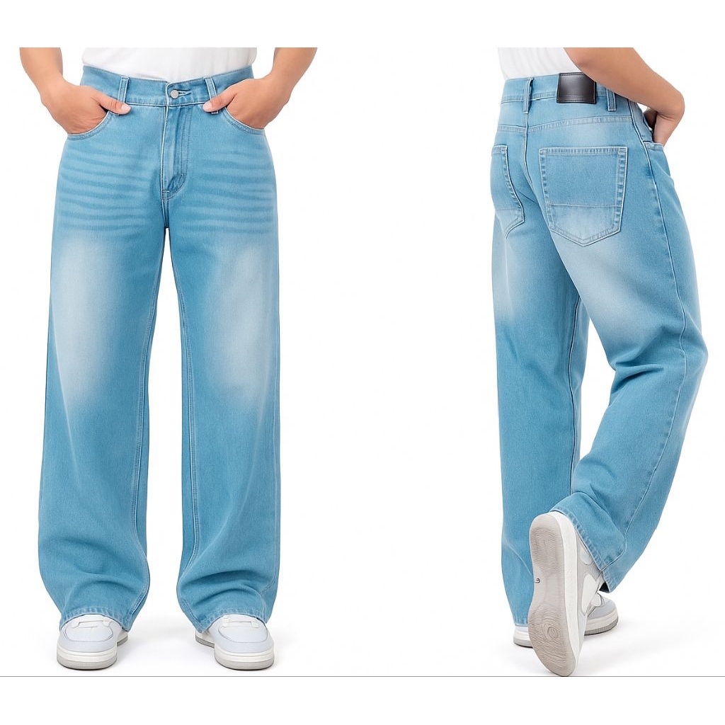 Celana Gombrong Buggy Loose Jeans - Celana Jeans Pria