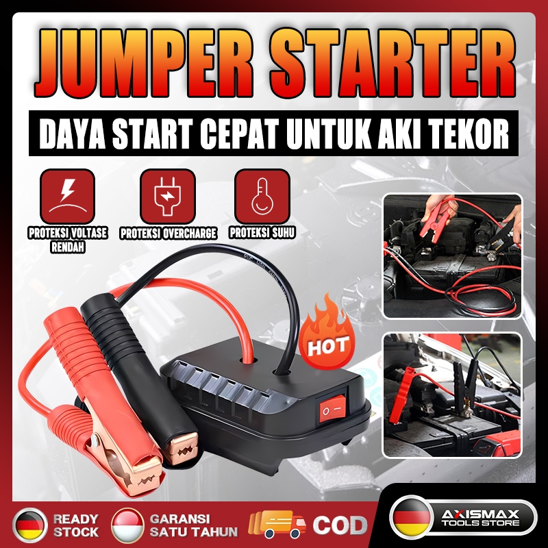 Starter jumper mobil portabel Starter jumper aki mobil Kotak jumper portabel baterai lithium Paket b