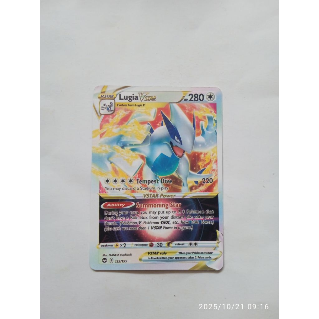 lugia v star kartu pokemon binus chi yu