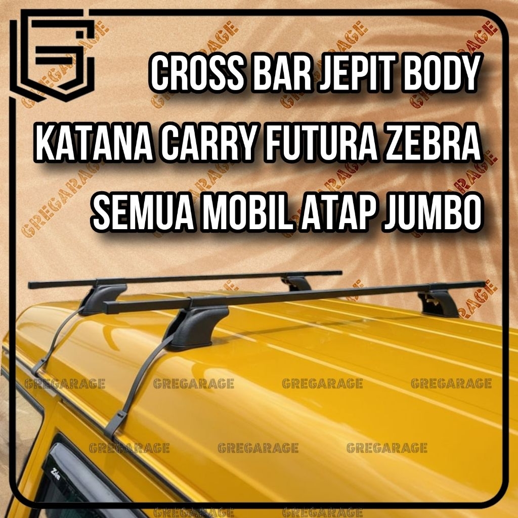 Cross Bar Universal Jepit Body - Sunrise Crossbar Kait Panjang - Katana Futura Zebra Kuda Hardtop