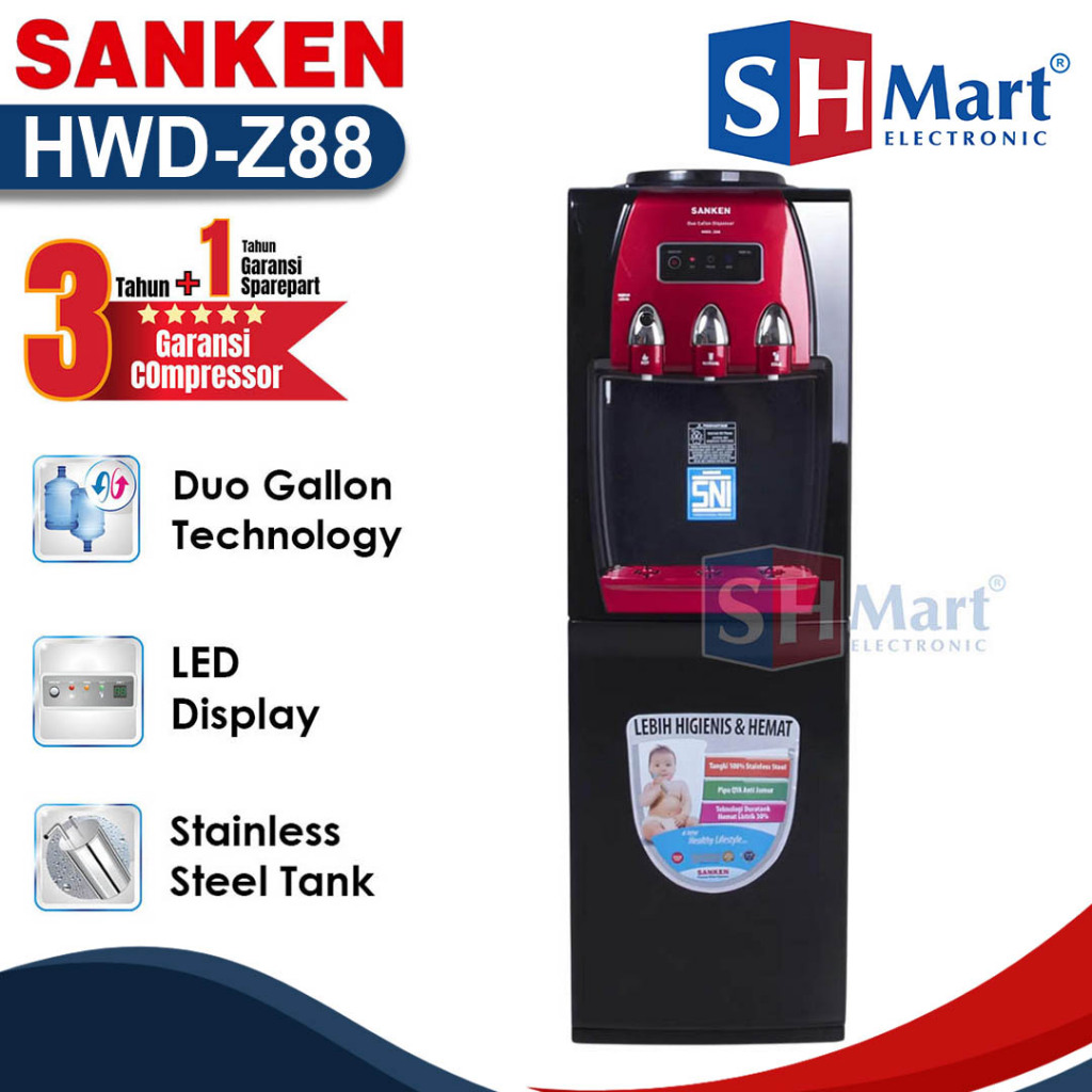 Dispenser Sanken Galon Bawah dan Atas HWD-Z88 (Khusus Medan)