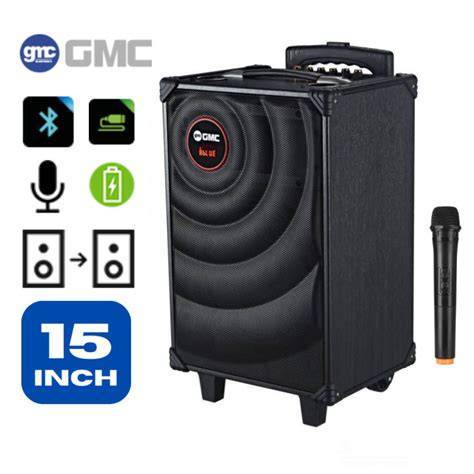 Speaker GMC 883N 15inch Bluetooth + 1 Mic Wireless