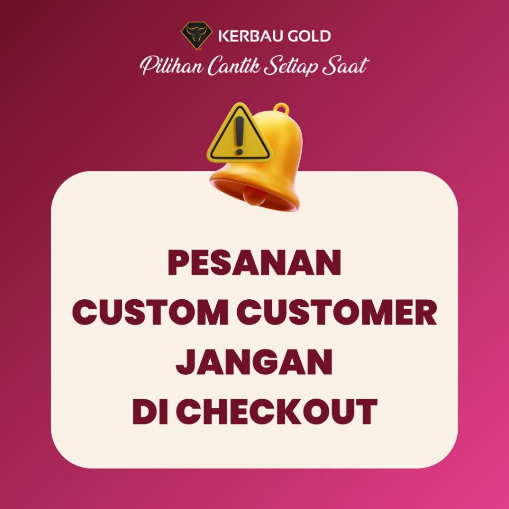 [Kerbau Gold] Pesanan Khusus Perhiasan 8K
