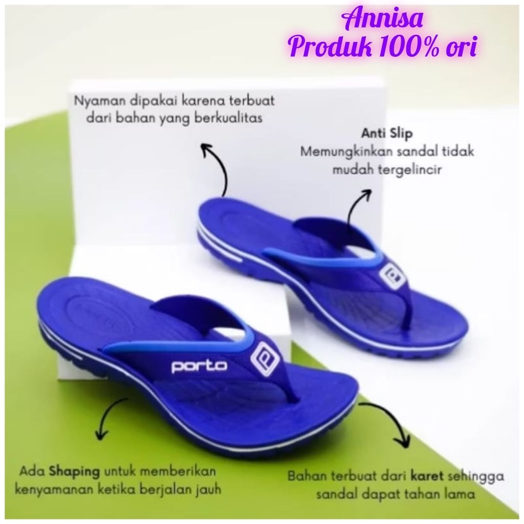 Sandal Jepit Anak Laki- Laki PORTO 1016B ukuran 24-35